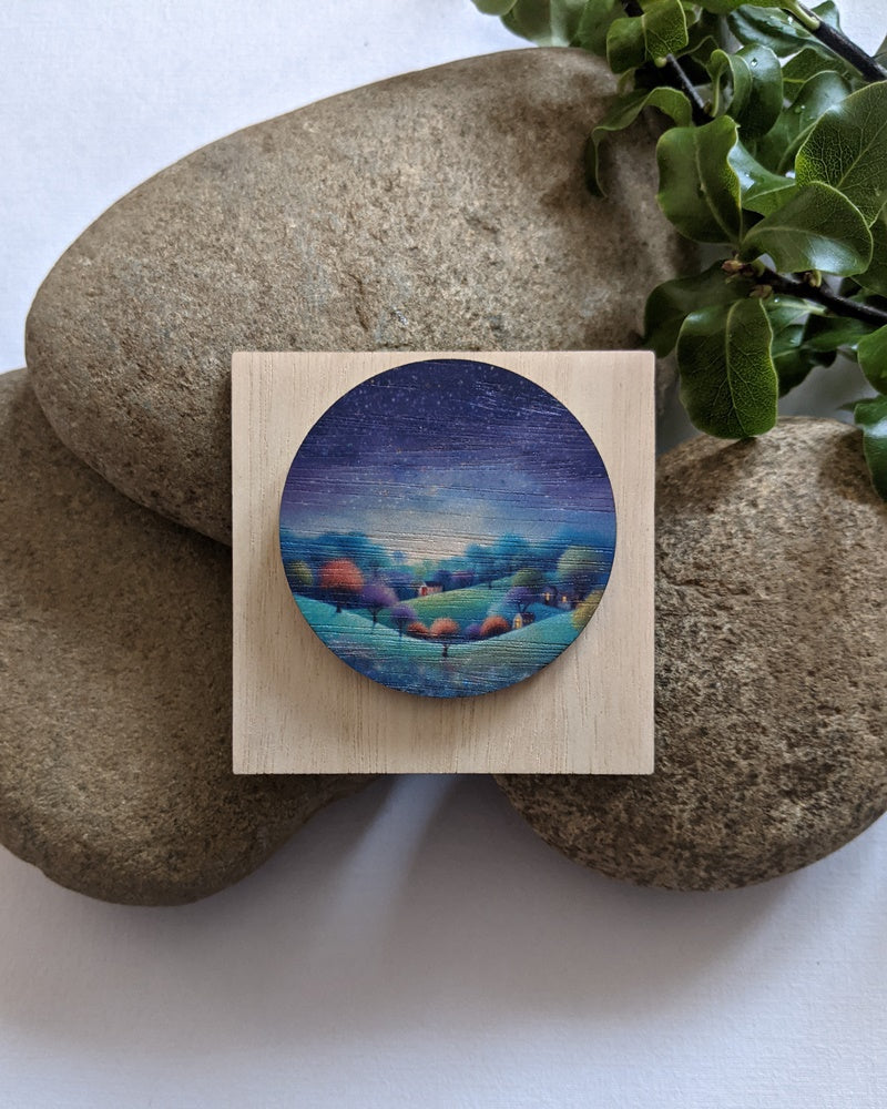 Blue mountains brooch