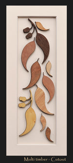 Load image into Gallery viewer, Gum Leaves Cutout Panel 4&quot; x 10&quot;
