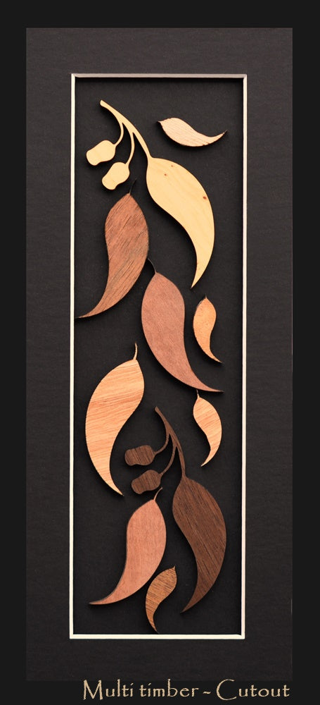 Gum Leaves Cutout Panel 4" x 10"