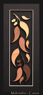 Load image into Gallery viewer, Gum Leaves Cutout Panel 4&quot; x 10&quot;
