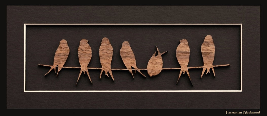 Bird On A Wire Panel 4" x 10"