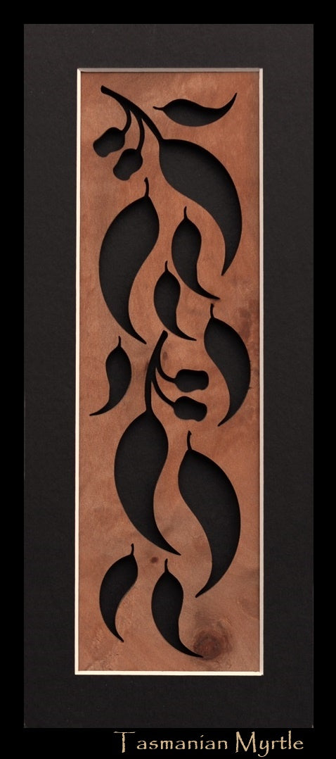 Gum Leaves Solid Panel 4" x  10"