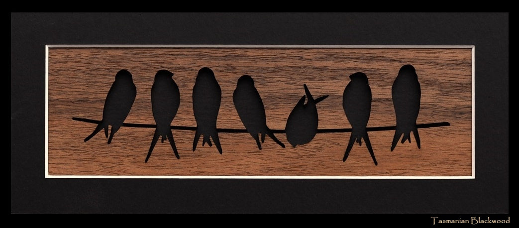 Bird On A Wire Panel 4" x 10"